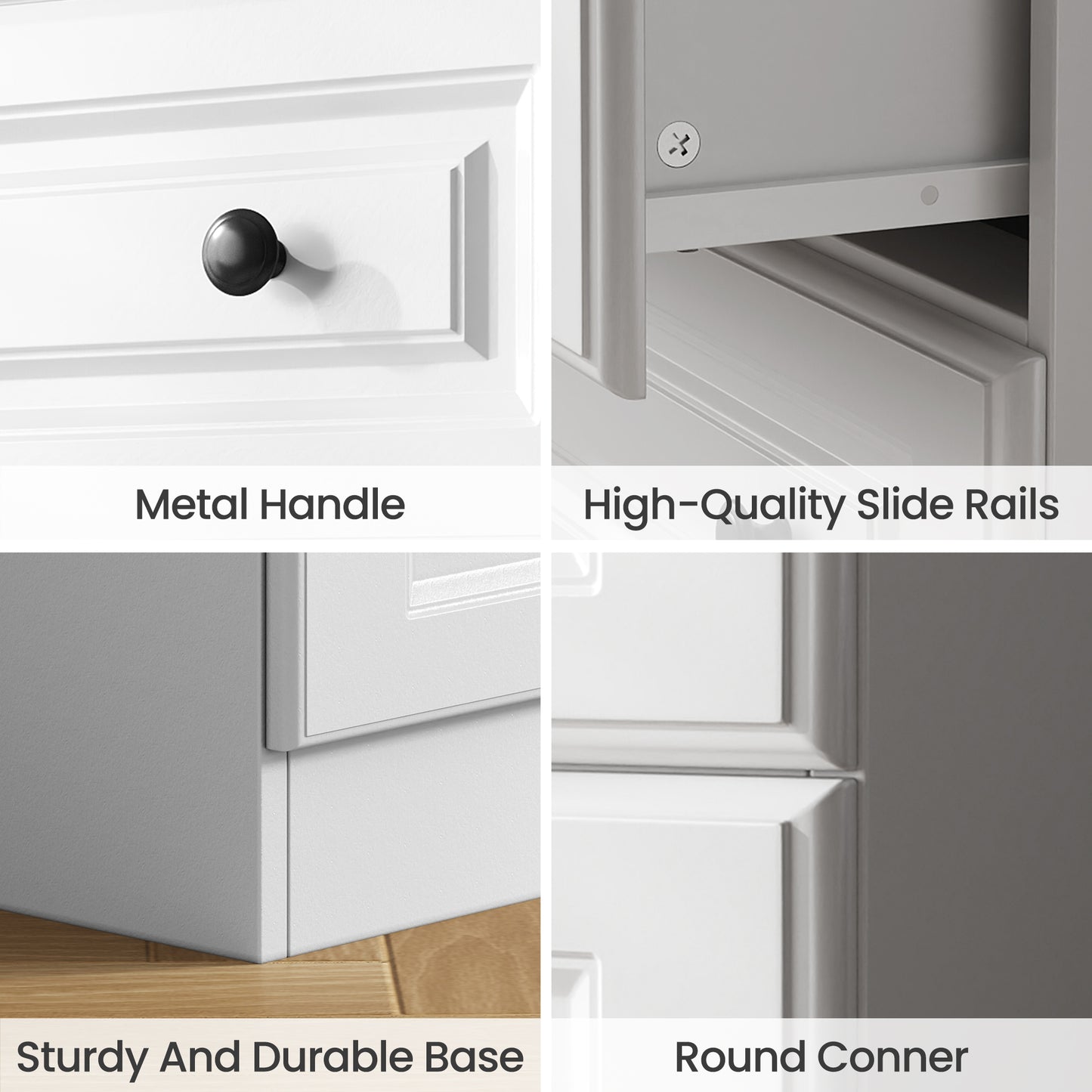 NEGYLIM 5 Drawer Dresser Tall, Modern White Chest of Drawers with Anti-Tip, Large Storage for Bedroom, Hallway, Entryway, (White)