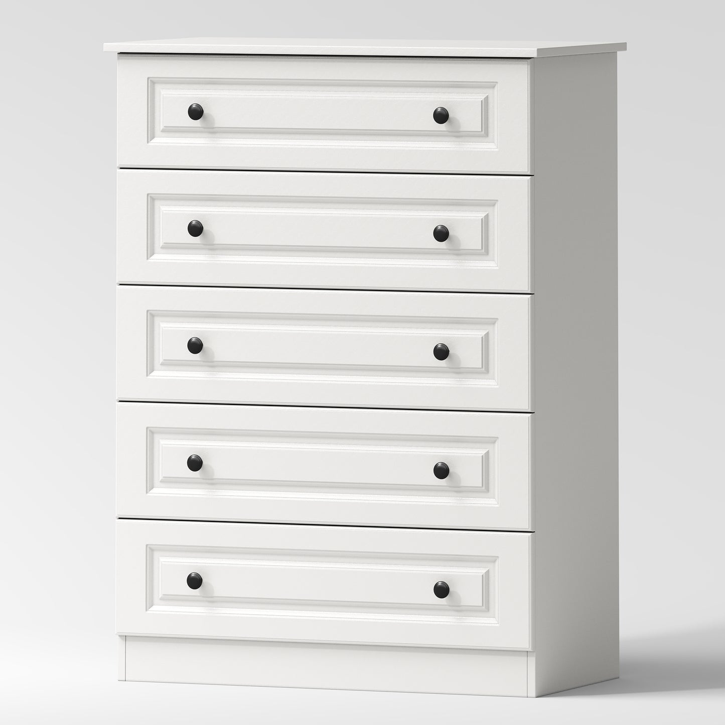 NEGYLIM 5 Drawer Dresser Tall, Modern White Chest of Drawers with Anti-Tip, Large Storage for Bedroom, Hallway, Entryway, (White)
