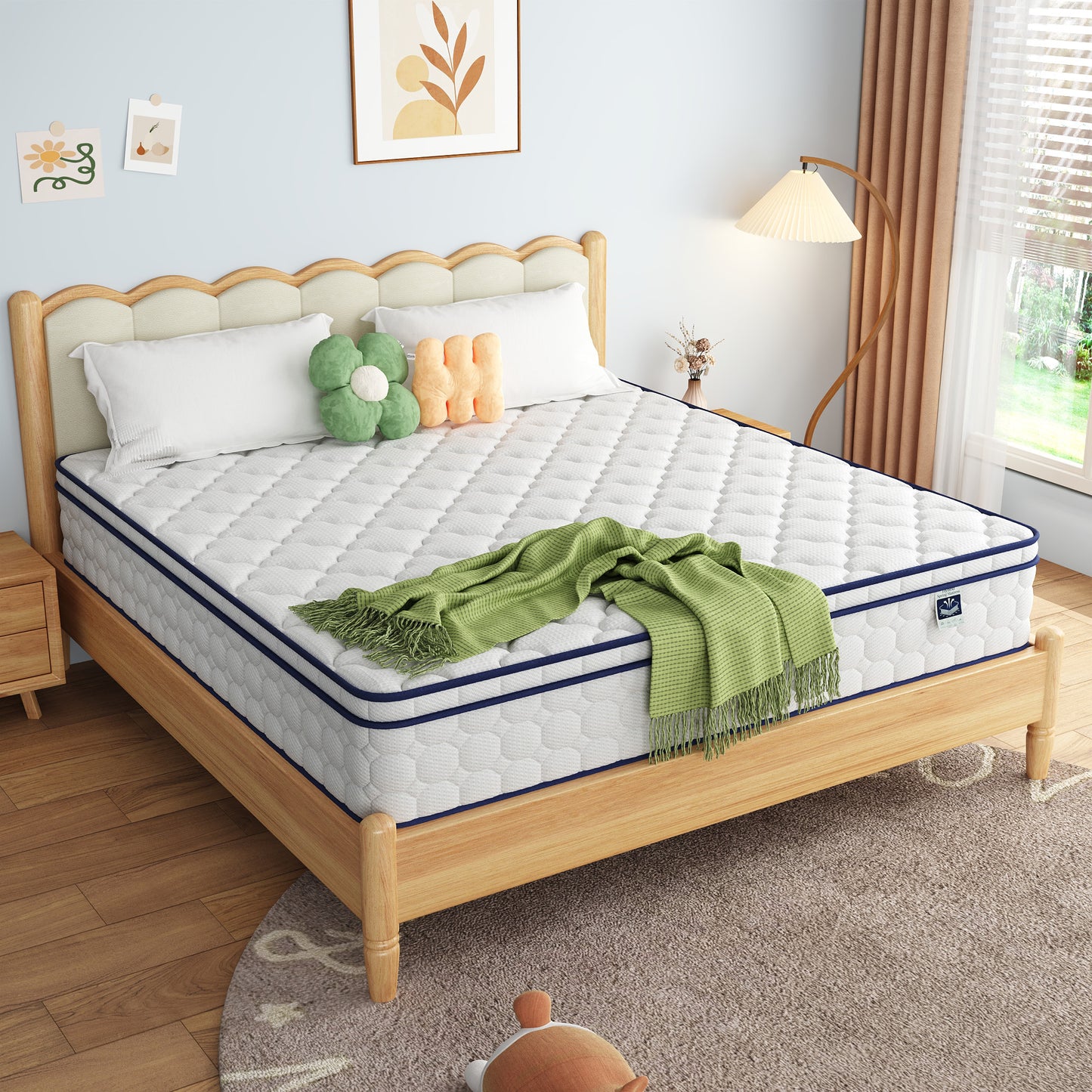 12 Inch King Mattress, Gel Memory Foam & Pocket Springs Hybrid - Medium Plush Feel for Cool Sleep, Pressure Relief & Motion Isolation, CertiPUR-US Certified