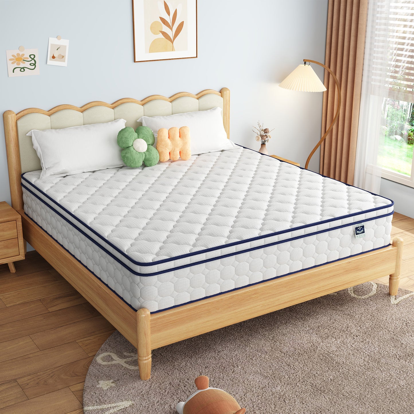 12 Inch King Mattress, Gel Memory Foam & Pocket Springs Hybrid - Medium Plush Feel for Cool Sleep, Pressure Relief & Motion Isolation, CertiPUR-US Certified