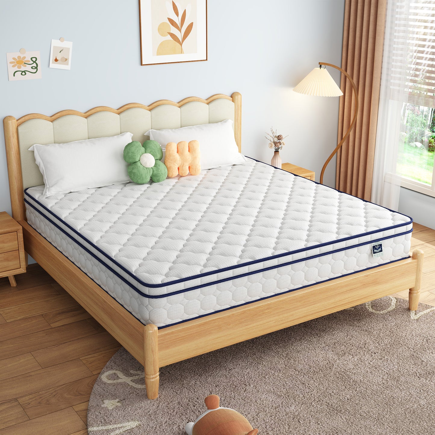 King Mattress, 10" Hybrid - Gel Memory Foam & Pocket Springs, Medium Plush Comfort, CertiPUR-US Certified for Cool Sleep, Pressure Relief & Motion Isolation