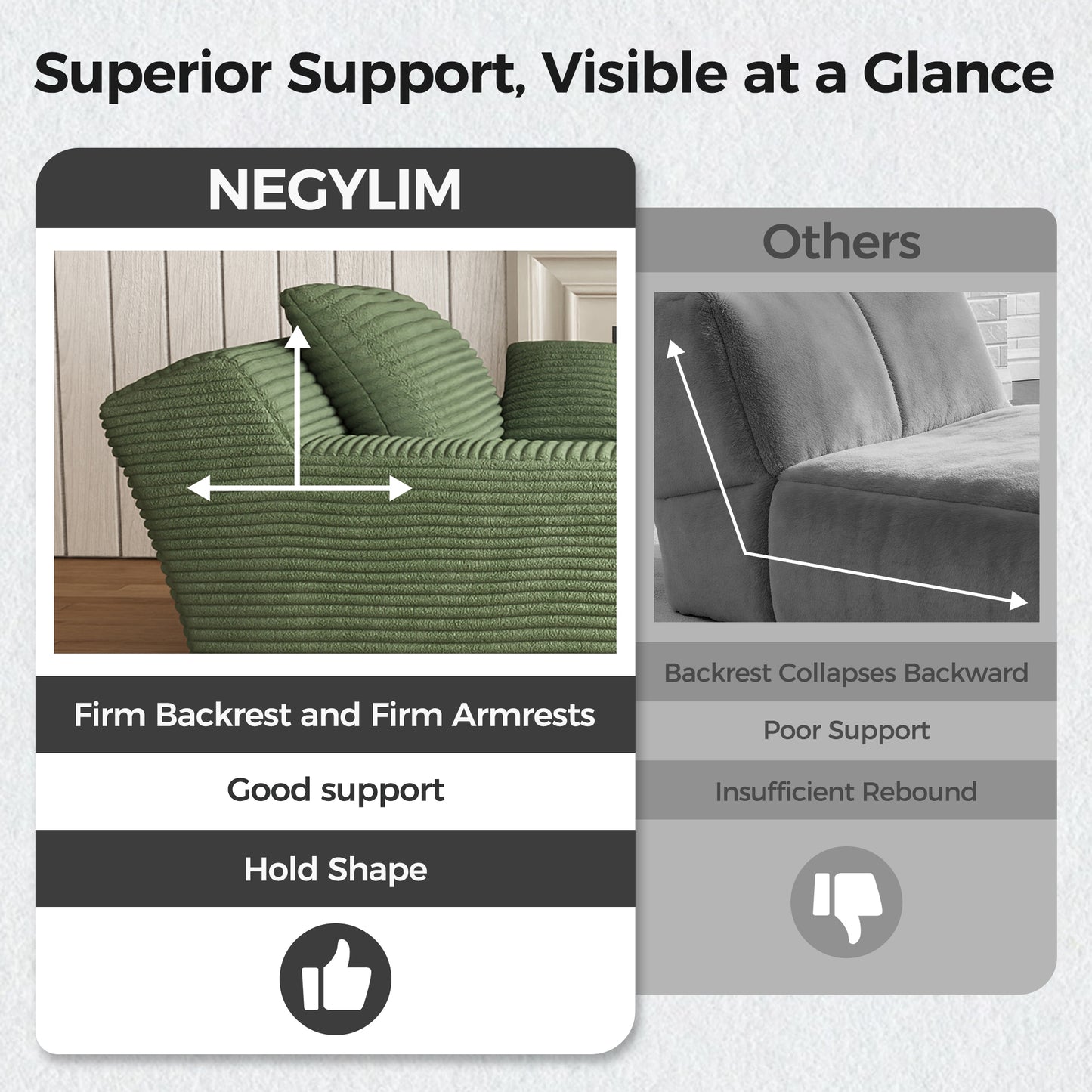67'' Oversized Chaise Lounge Chair, Cloud Plush Corduroy Sofa Bed for Living Room, Modern Deep Seat Sleeper Couch with Back Cushion, No Assembly Required, (Sage Green)