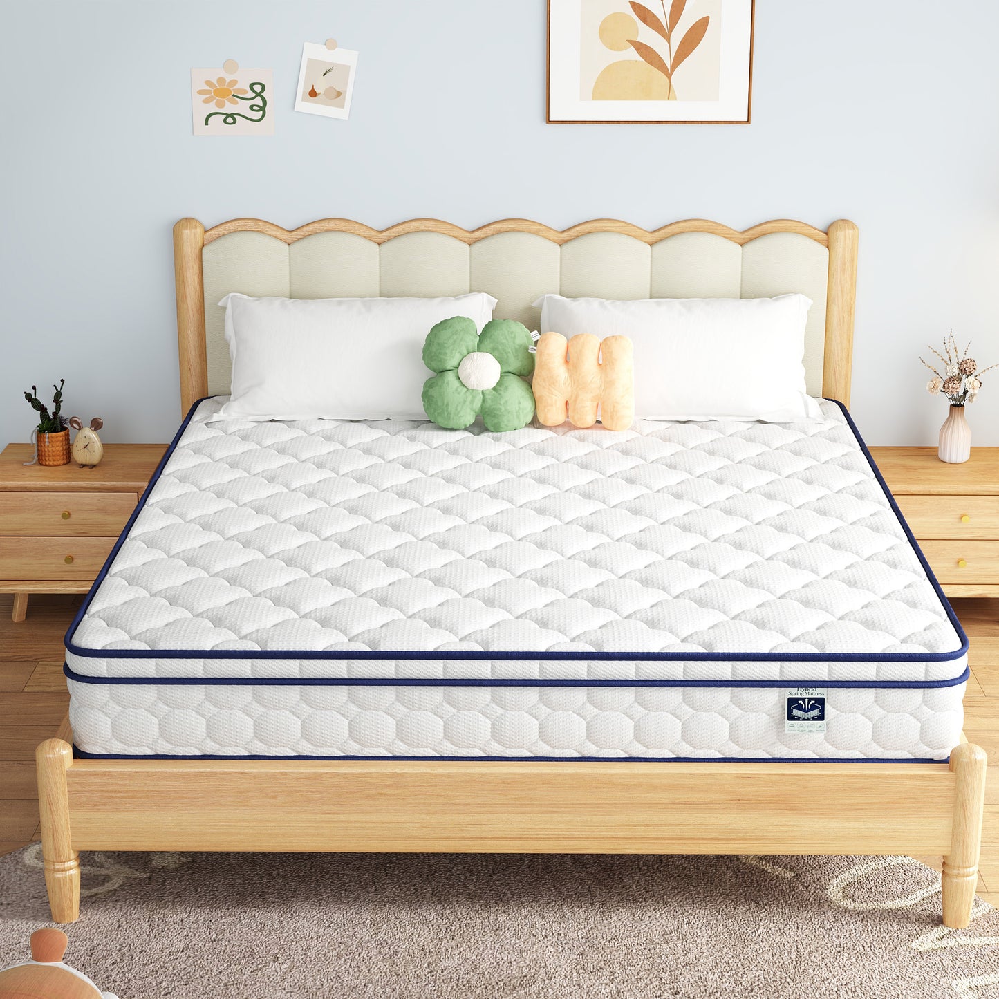 King Mattress, 10" Hybrid - Gel Memory Foam & Pocket Springs, Medium Plush Comfort, CertiPUR-US Certified for Cool Sleep, Pressure Relief & Motion Isolation