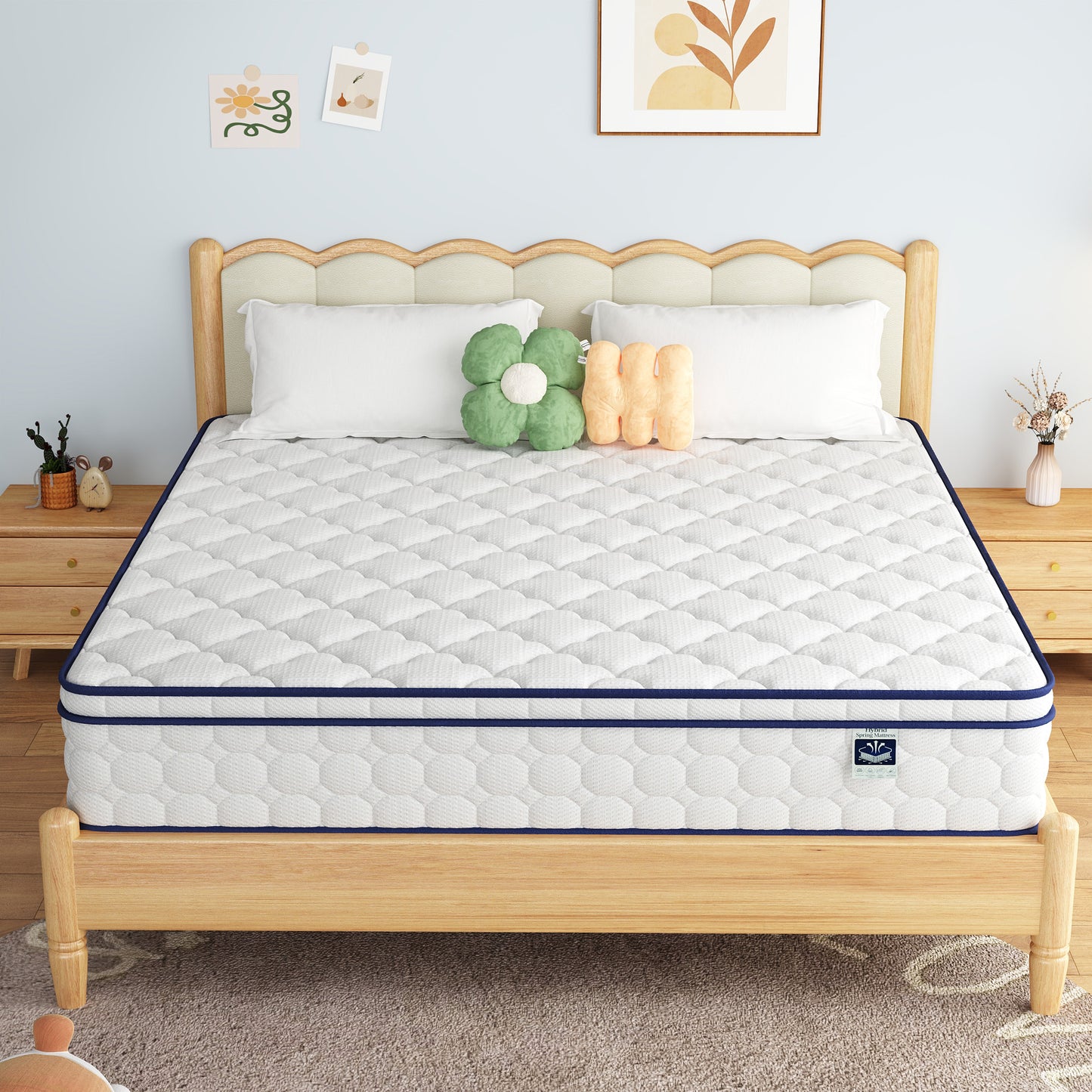12 Inch King Mattress, Gel Memory Foam & Pocket Springs Hybrid - Medium Plush Feel for Cool Sleep, Pressure Relief & Motion Isolation, CertiPUR-US Certified