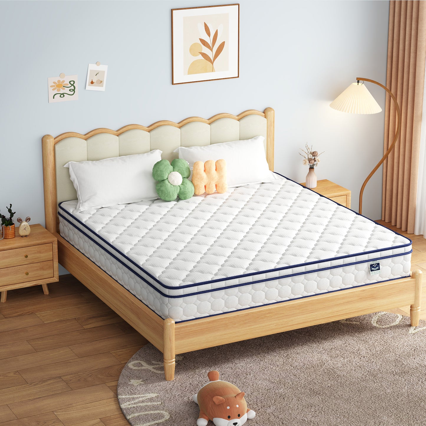 King Mattress, 10" Hybrid - Gel Memory Foam & Pocket Springs, Medium Plush Comfort, CertiPUR-US Certified for Cool Sleep, Pressure Relief & Motion Isolation