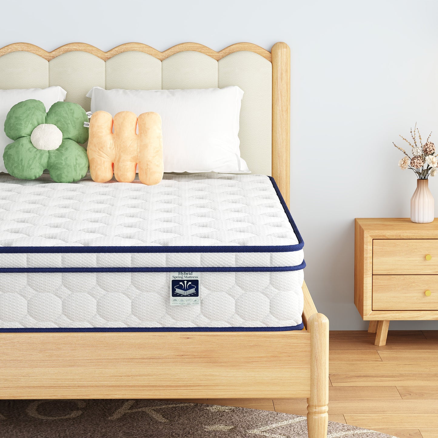 King Mattress, 10" Hybrid - Gel Memory Foam & Pocket Springs, Medium Plush Comfort, CertiPUR-US Certified for Cool Sleep, Pressure Relief & Motion Isolation